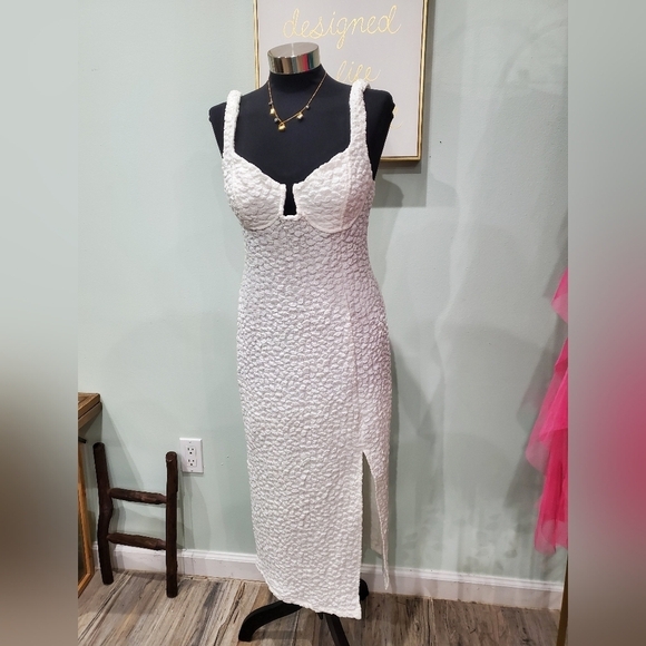 White Midi Dress - Picture 1 of 7